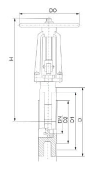 SCZ系列插板閥SCZ973H-6結構圖