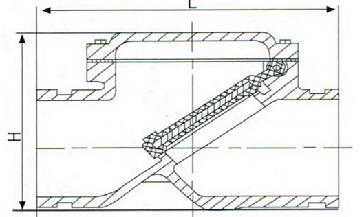 H84X溝槽止回閥結(jié)構(gòu)圖片