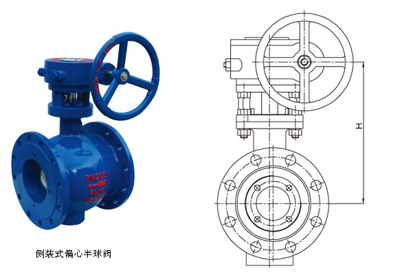 側裝式偏心半球閥結構圖